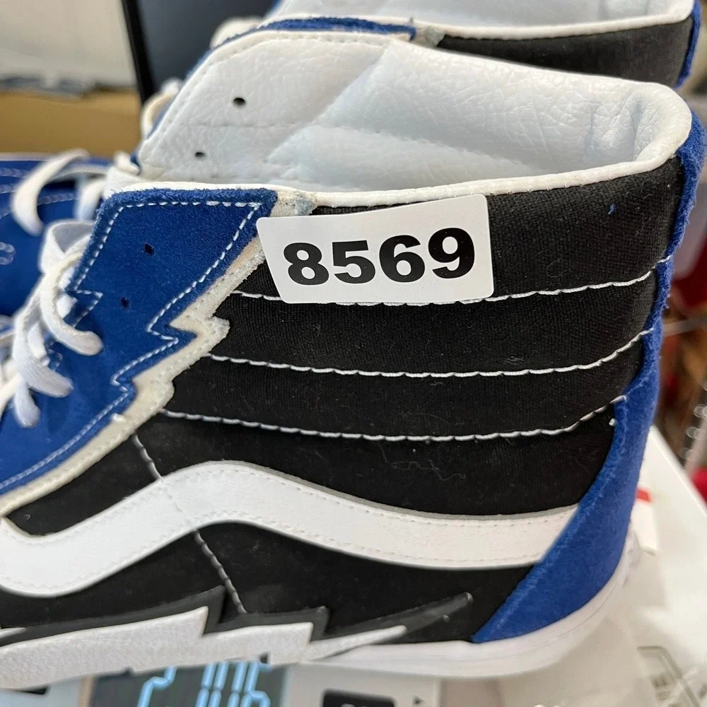 Vans Sneakers Men 13 Sk8-Hi Bolt Suede High Top Retro Skate Shoes Lightning Bolt